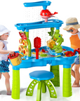 3-Tier Sand and Water Table for Kids – Durable Outdoor Water Play Table with Compartments for Creative Fun 0