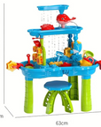 3-Tier Sand and Water Table for Kids – Durable Outdoor Water Play Table with Compartments for Creative Fun 4