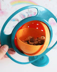 360° Anti-Spill Children's Bowl with Lid, Ergonomic Handles, BPA-Free, Microwave & Dishwasher Safe – Perfect for Toddlers 2