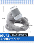 Adjustable Hands-Free Baby Bottle Holder – Plush Self-Feeding Aid for Infants, Lightweight and Comfortable Feeding Solution 7