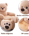 Baby Animal Armchair for Kids – Soft Plush Bear and Panda Designs, Cozy Seating for Ages 6 Months to 4 Years 3