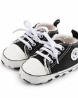 Baby Classic Canvas Sneakers for First Walkers – Lightweight Lace-Up High-Top Baby Shoes for Newborns 11