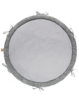 Baby Nest and Play Mat with Braided Crib Bumper – Hypoallergenic Soft Cotton, 100 cm Diameter, Grey, Safe for Newborns 2