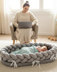 Braided Baby Bed Reducer – Soft Spandex Crib Nest for Safe and Comfortable Sleep, Ergonomic Oval Shape 2