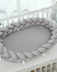 Braided Baby Bed Reducer – Soft Spandex Crib Nest for Safe and Comfortable Sleep, Ergonomic Oval Shape 3