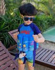 Inflatable Toddler Swimsuit with Buoyancy Aid and UV Protection – Colorful Cartoon Design for Ages 1-6 0