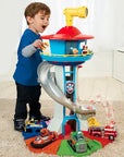 Kids Playset with Slide Tower and Colorful Toy Cars – Durable Indoor and Outdoor Activity for Ages 4+ 0