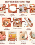 Montessori Busy Box – 12-in-1 Educational Toy for 1 to 3 Year Olds, Wooden Music and Sensory Learning Toy 4