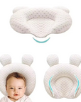 Newborn Baby Head Shaping Pillow – Ergonomic, Hypoallergenic Cotton, 9 x 7.5 Inches, Breathable for Safe and Comfortable Sleep 1