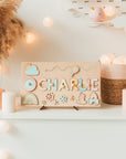 Personalized Wooden Name Puzzle for Toddlers – Custom Engraved Educational Toy with Vibrant Letters and Durable Design 1