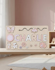 Personalized Wooden Name Puzzle for Toddlers – Custom Engraved Educational Toy with Vibrant Letters and Durable Design 2