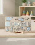 Personalized Wooden Name Puzzle for Toddlers – Custom Engraved Educational Toy with Vibrant Letters and Durable Design 3
