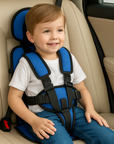 Portable Toddler Booster Car Seat - Lightweight Foldable Travel Booster Seat with 5-Point Harness for Kids 0