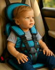 Portable Toddler Booster Car Seat - Lightweight Foldable Travel Booster Seat with 5-Point Harness for Kids 12