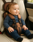 Portable Toddler Booster Car Seat - Lightweight Foldable Travel Booster Seat with 5-Point Harness for Kids 13
