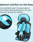 Portable Toddler Booster Car Seat - Lightweight Foldable Travel Booster Seat with 5-Point Harness for Kids 3