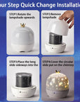 Starry Sky Projector Night Light with Rotating LED – Relaxing Ambiance for Bedrooms and Living Rooms 4