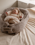 Teddy Baby Nest in Tan – Comfortable Infant Nest with Foam Mattress for Cribs, Strollers, and Outdoor Use 0