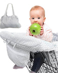 2-in-1 Shopping Cart Cover with Adjustable Seat Belt, Storage Bag, and Toy Straps – Comfortable Polyester Baby Chair Cover 0
