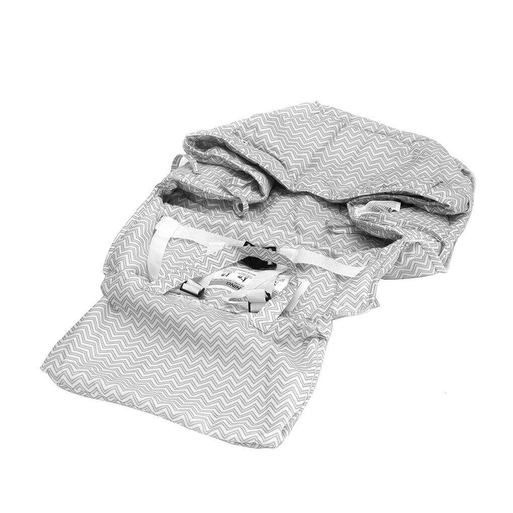 2-in-1 Shopping Cart Cover with Adjustable Seat Belt, Storage Bag, and Toy Straps – Comfortable Polyester Baby Chair Cover 5