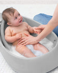 3-Stage Baby Bath Tub with Adjustable Sling – Grey Infant Bathtub for Newborns to Sitters, Soft Mesh Design 3