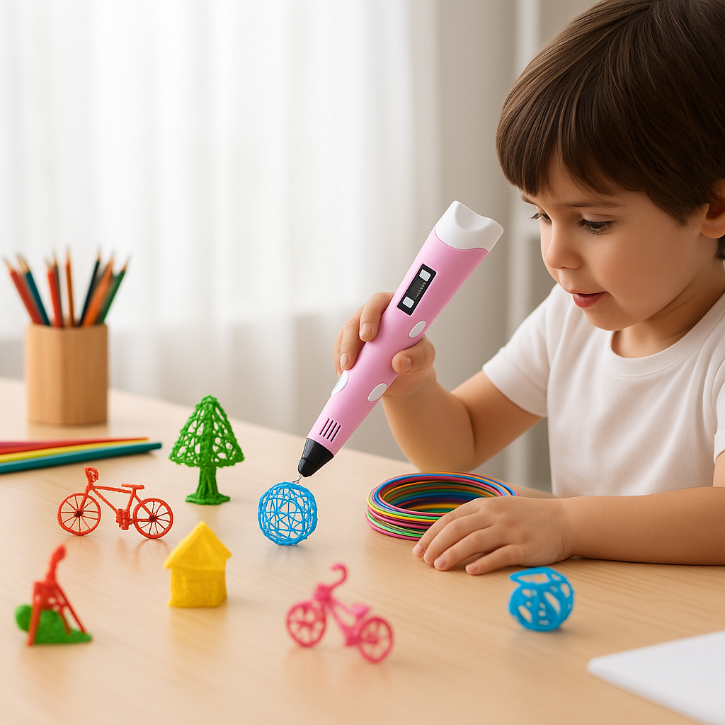 3D Printing Pen Set for Creative Drawing – USB Rechargeable 3D Doodle Pen with Colorful PLA Filaments for Kids and Adults 1
