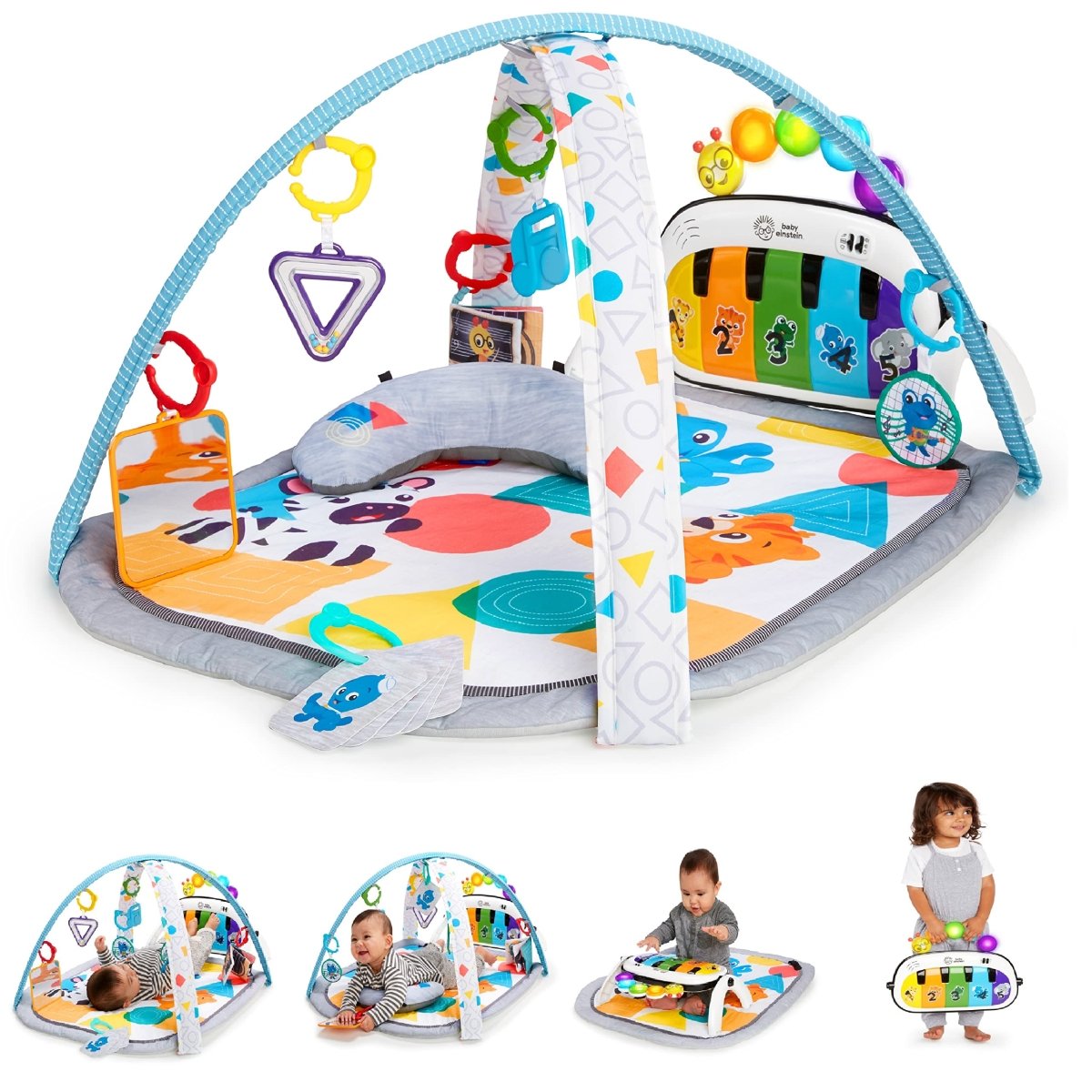 4-in-1 Baby Gym with Piano and 7 Detachable Toys – Engaging Play Mat for Tummy Time and Infant Development 1