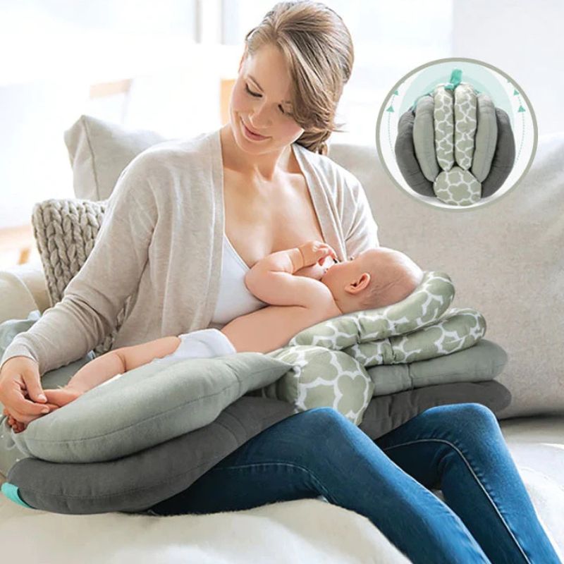 Adaptable Nursing Pillow for Comfortable Breastfeeding – Ergonomic Feeding Pillow with High-Density Cotton Padding 0