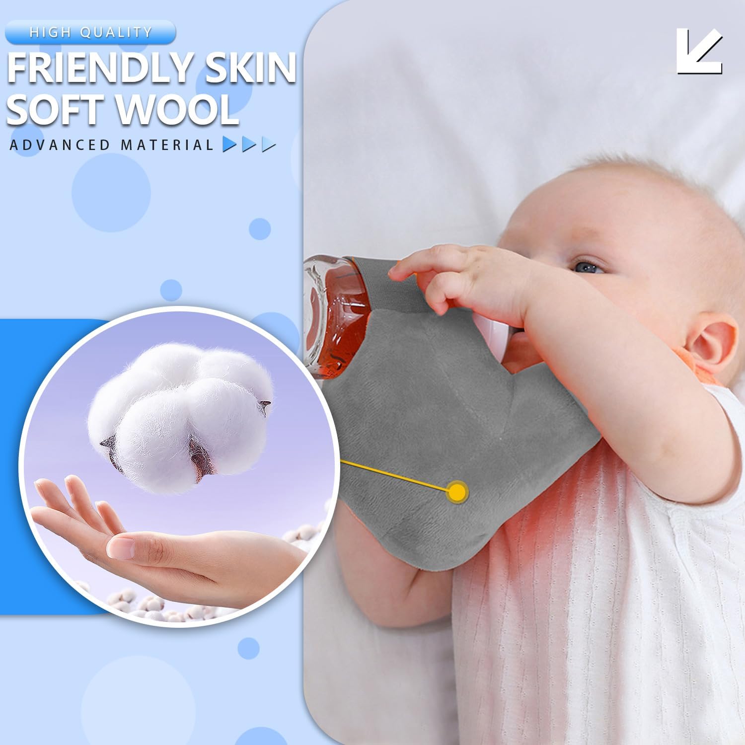 Adjustable Hands-Free Baby Bottle Holder – Plush Self-Feeding Aid for Infants, Lightweight and Comfortable Feeding Solution 3