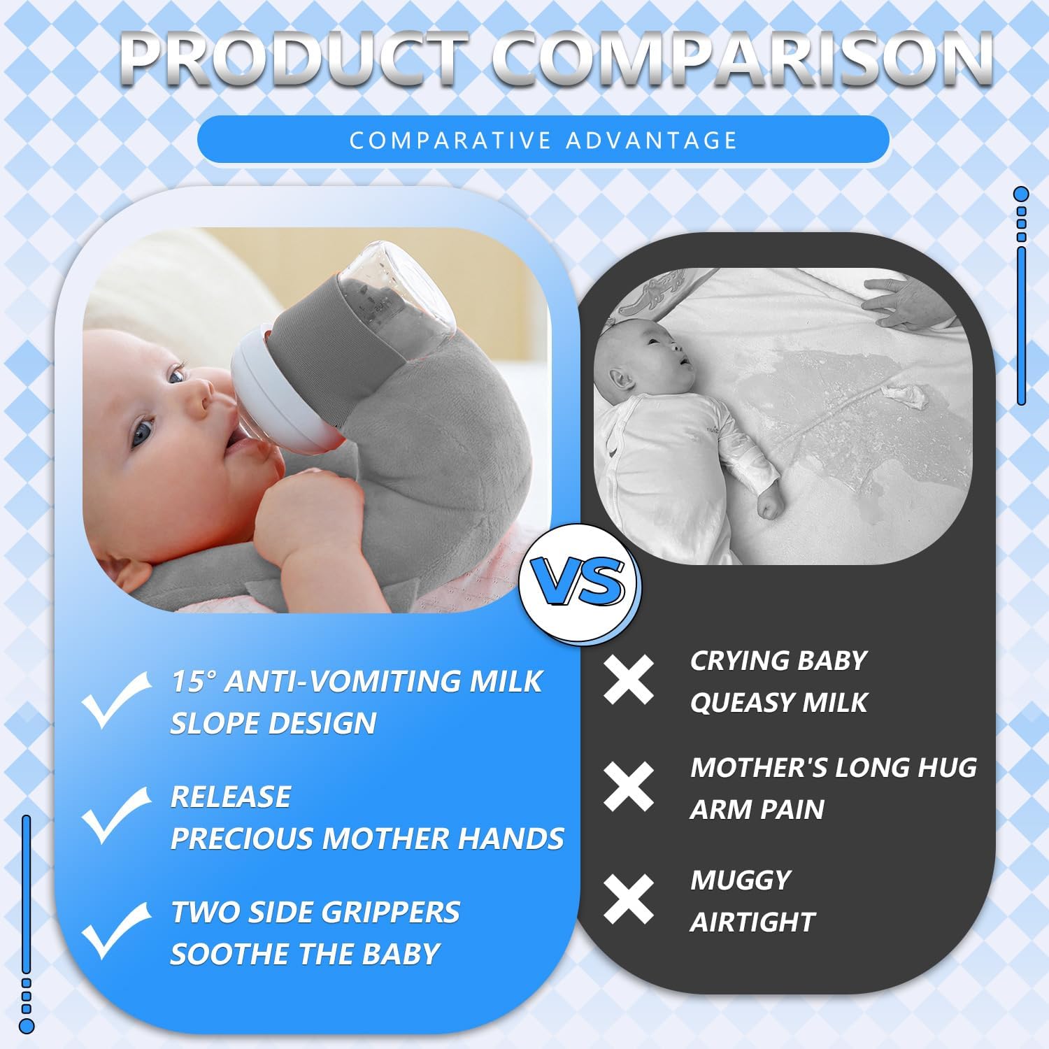Adjustable Hands-Free Baby Bottle Holder – Plush Self-Feeding Aid for Infants, Lightweight and Comfortable Feeding Solution 5