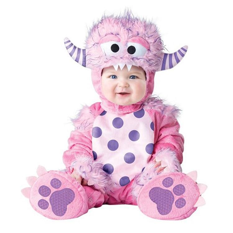Adorable Baby Halloween Costume – Plush Zippered Animal Bodysuit for Infants, Comfortable and Easy to Wear, Sizes 7-18 Months 1