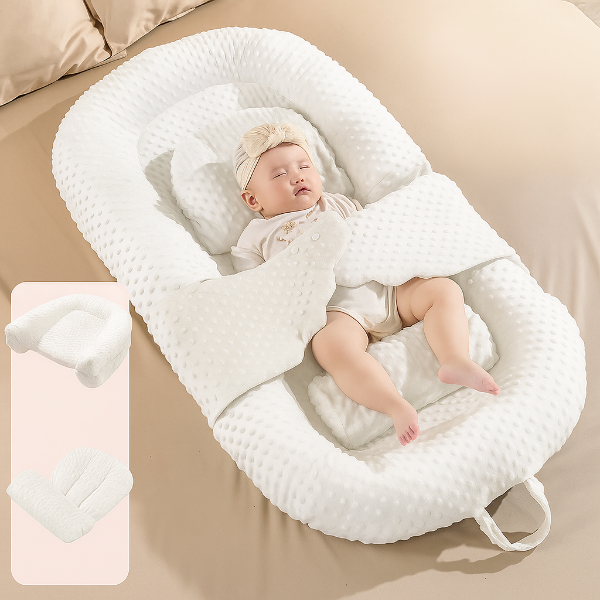 Anti-Reflux Baby Bed Reducer – Ergonomic Co-Sleeping Cushion, Portable Travel Nest for Infants 0-12 Months 0