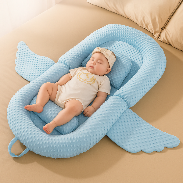 Anti-Reflux Baby Bed Reducer – Ergonomic Co-Sleeping Cushion, Portable Travel Nest for Infants 0-12 Months 4