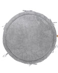 Baby Nest and Play Mat with Braided Crib Bumper – Hypoallergenic Soft Cotton, 100 cm Diameter, Grey, Safe for Newborns 3