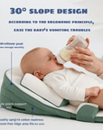 Baby Pillow with Anti-Reflux Incline for Newborns – Side Sleeper Support, Hypoallergenic Foam, Compact and Lightweight Design 4