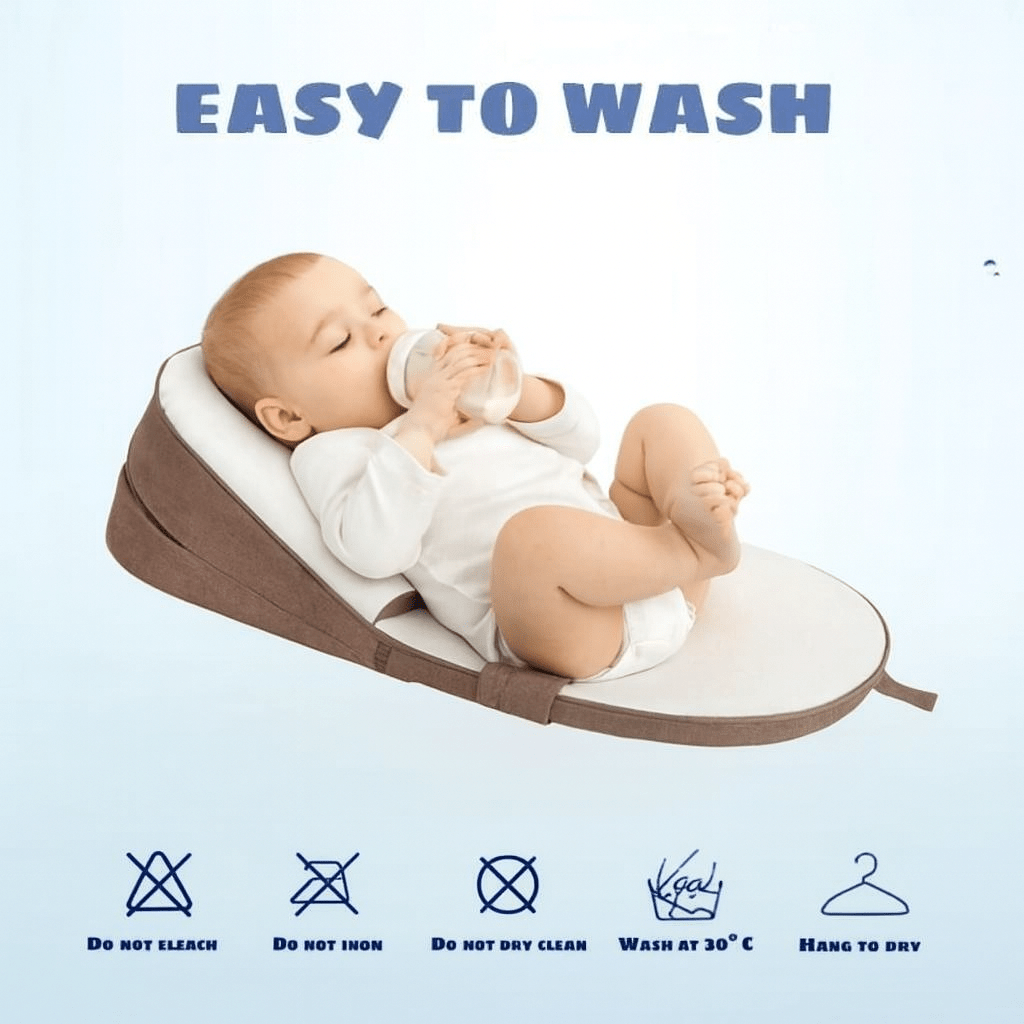 Baby Pillow with Anti-Reflux Incline for Newborns – Side Sleeper Support, Hypoallergenic Foam, Compact and Lightweight Design 5