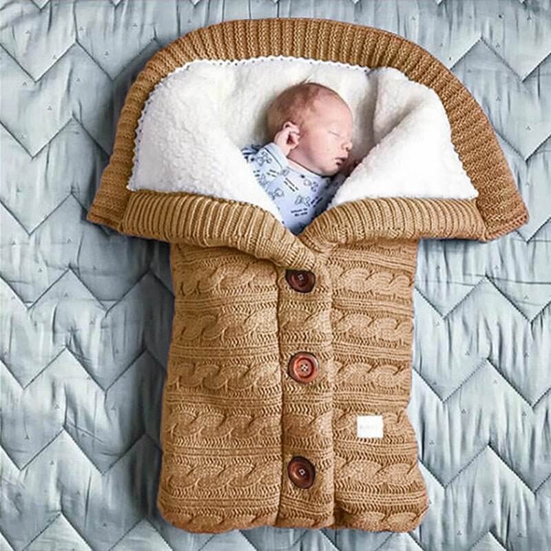 Baby Sleeping Bag - Ultra-Soft Knit Newborn Sleep Sack, Breathable and Warm for Cozy Nights 0