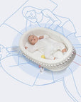 Bionic Baby Bed Reducer for Cribs and Bassinets - Ergonomic Design with Head Support and Safety Edges 3
