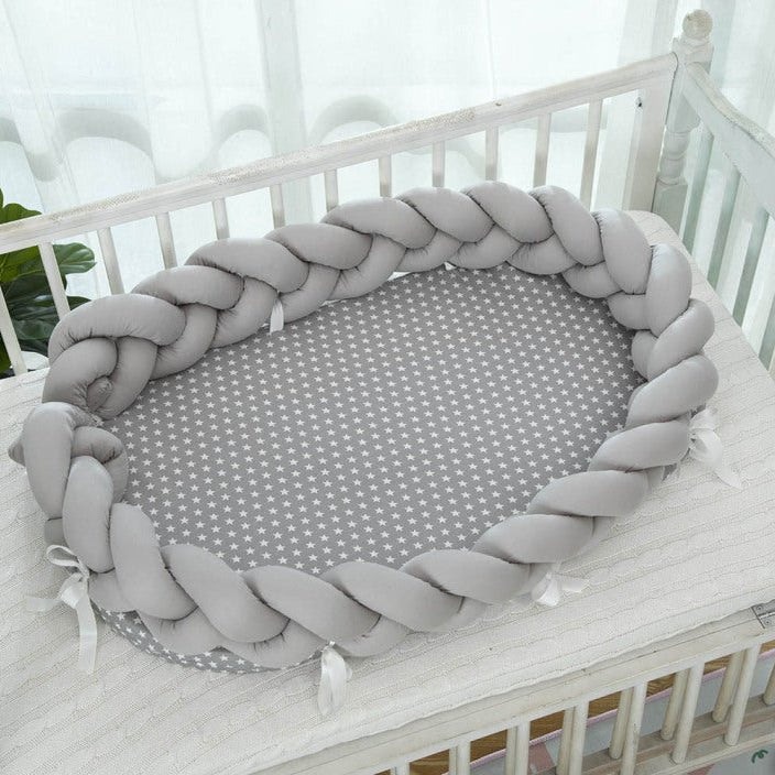 Braided Baby Bed Reducer – Soft Spandex Crib Nest for Safe and Comfortable Sleep, Ergonomic Oval Shape 3