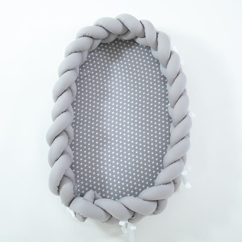 Braided Baby Bed Reducer – Soft Spandex Crib Nest for Safe and Comfortable Sleep, Ergonomic Oval Shape 4