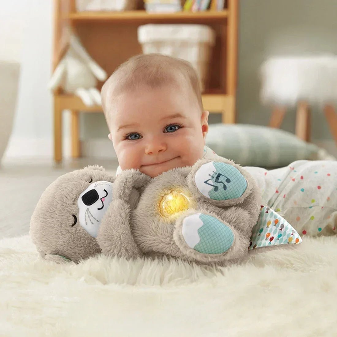 Breathing Otter Plush Toy for Infants – Soothing Stuffed Animal with Sensory Features and Calming Sounds 1