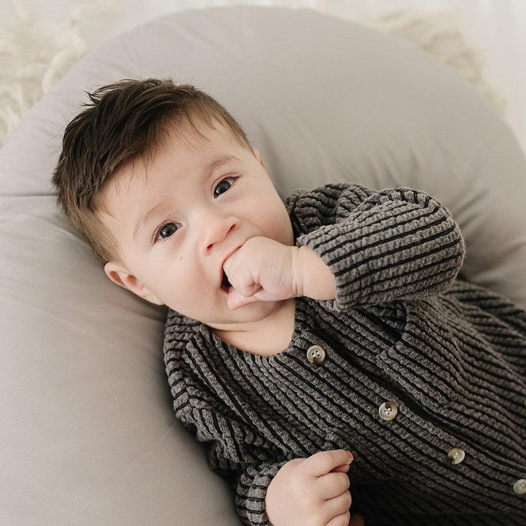 Crescent Nursing Pillow for Feeding Support - Best Breastfeeding Pillow with Elevated Height for Comfort and Tummy Time 1