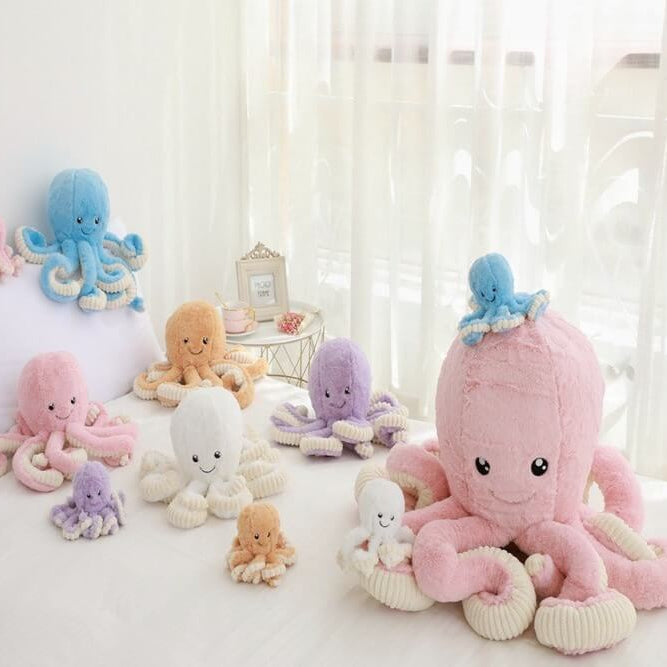 Cute Plush Octopus Toy – Soft Stuffed Animal for Kids, 12-Inch Plushies with Eight Tentacles, Machine Washable in Multiple Colors 5