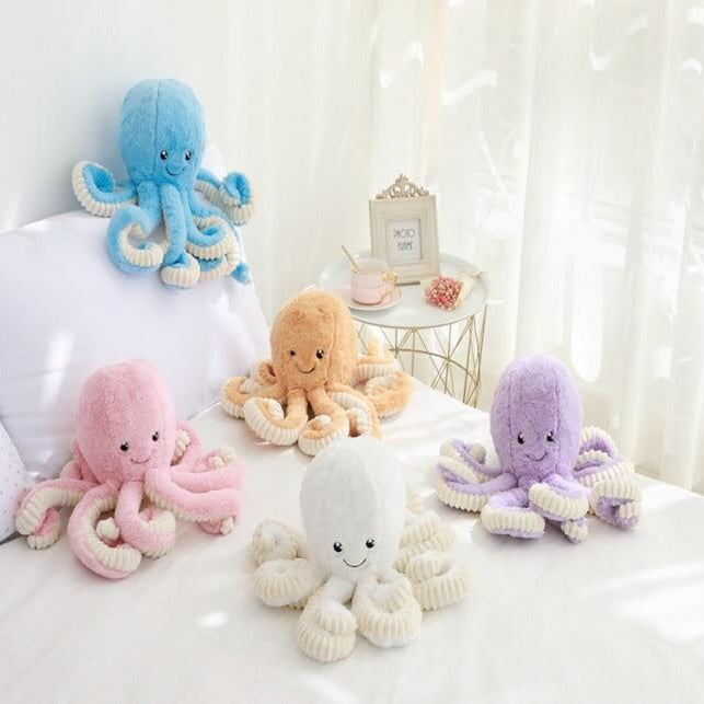 Cute Plush Octopus Toy – Soft Stuffed Animal for Kids, 12-Inch Plushies with Eight Tentacles, Machine Washable in Multiple Colors 6