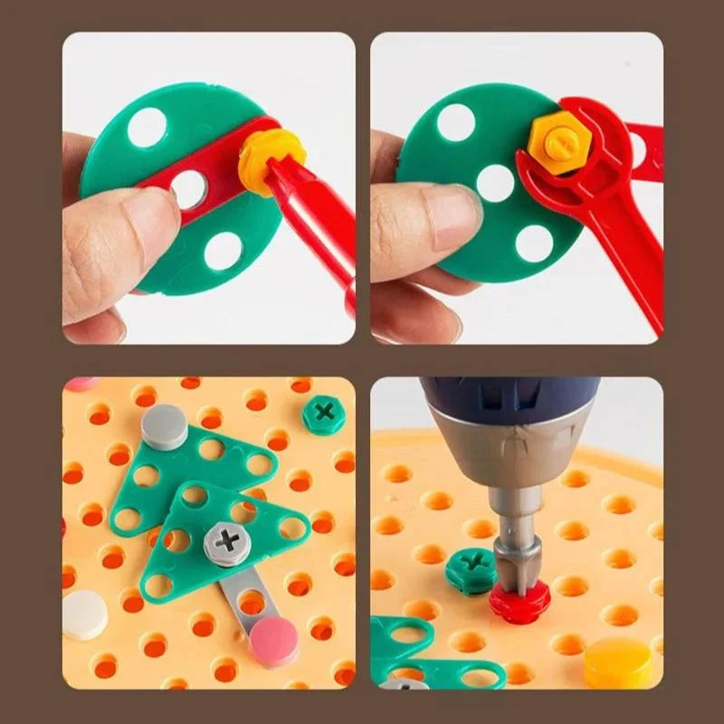 DIY Construction Kit for Kids with Electric Drill – Creative Building Toys for Age 3 and Up 4