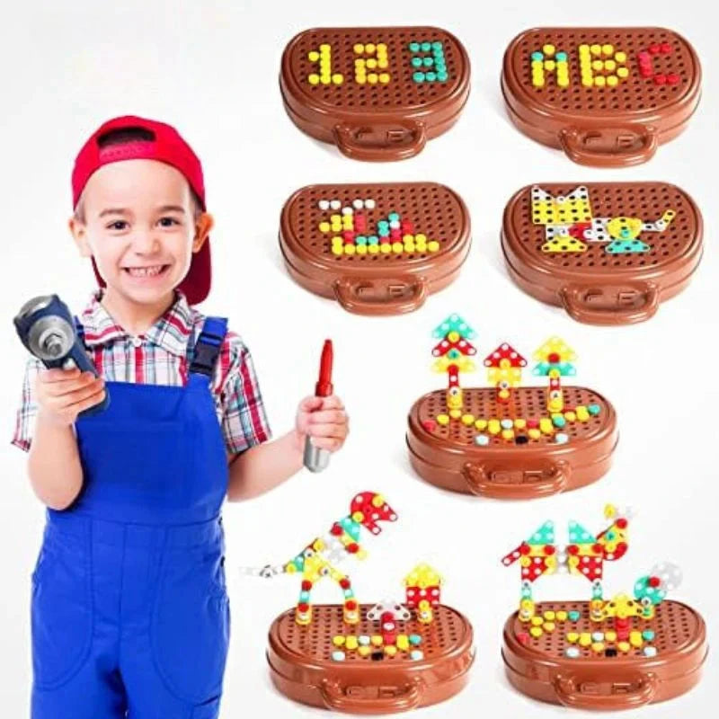 DIY Construction Kit for Kids with Electric Drill – Creative Building Toys for Age 3 and Up 5