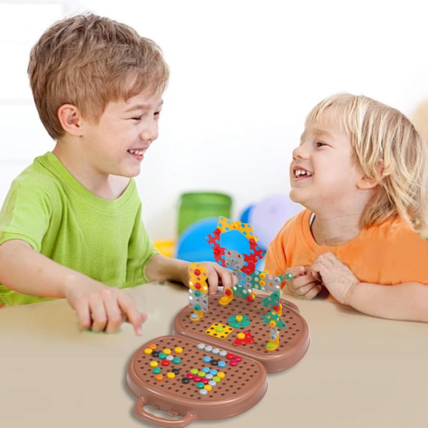 DIY Construction Kit for Kids with Electric Drill – Creative Building Toys for Age 3 and Up 7