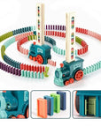 Domino Express Train Set – Interactive Play for Creative Learning and Logical Thinking, 50 Multi-Colored Dominoes, Easy Setup 4
