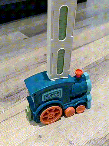 Domino Express Train Set – Interactive Play for Creative Learning and Logical Thinking, 50 Multi-Colored Dominoes, Easy Setup 5