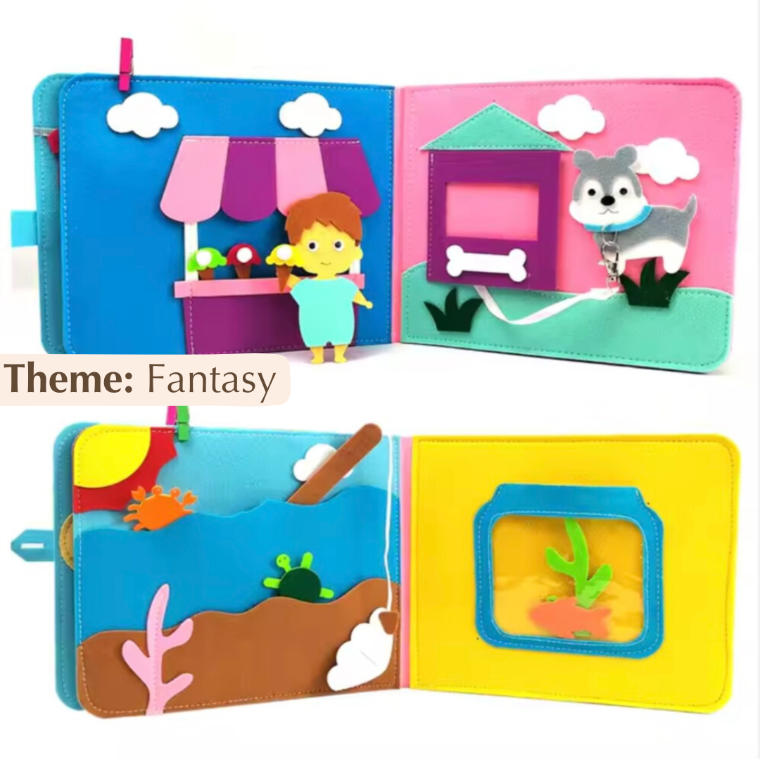 Felt Board Books for Toddlers – 16 Interactive Pages for Fine Motor Skills, Lightweight and Portable, Quiet Book Design 4